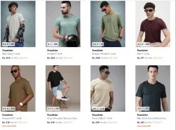Roadster Men's T-shirts at minimum 84% Discount
