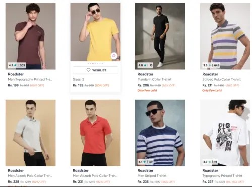 Image of Roadster Men's t-shirts at starting ₹199