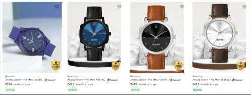 Image of Roadster Men's Watches at 81% discount 