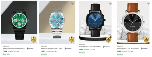 Image of Roadster Men's Wrist Watches Starts @ ₹334