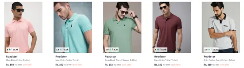 Image of Roadster Polo Tshirts For Men starting @ ₹192