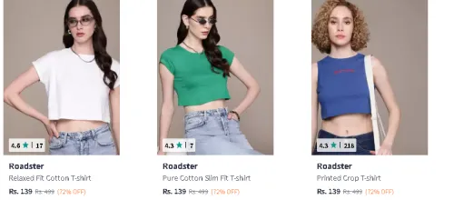 Image of Roadster T Shirts starting @ ₹139 