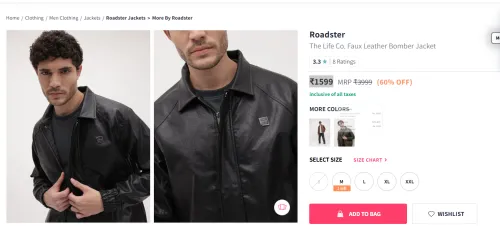 Image of Roadster The Life Co. Faux Leather Bomber Jacket