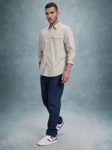 Image of Roadster The Life Co. Pure Cotton Relaxed Shirt