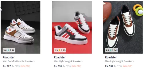 Image of Roadster The Lifestyle Co Men Sneakers Starting At @₹527