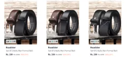 Roadster The Lifestyle Co. Set Of 2 Belts up to 90% Discount