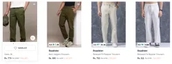 Roadster Trouser Minimum 70% Discount