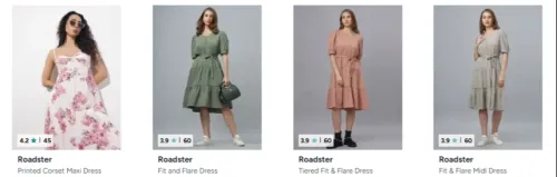 Image of Roadster Women dresses up to 89% Discount