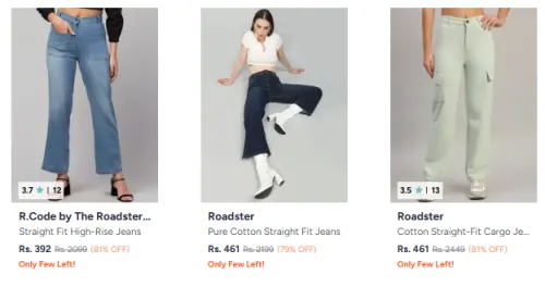 Image of Roadster Women Jeans Minimum 70% Discount