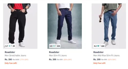Image of Roadster women Jeans Minimum 80% Discount