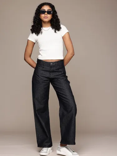 Image of Roadster Women Low-Rise Baggy Jeans