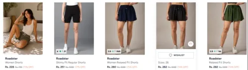 Image of Roadster women's shorts up to 76% Discount 