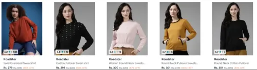 Image of Roadster women's sweatshirt up to 88% Discount 