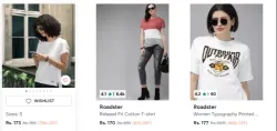 Roadster Womens T-shirt Upto 86% Discount
