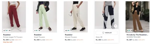 Image of Roadster women's trousers up to 88% Discount 