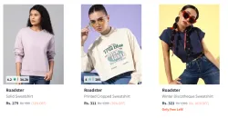 Roadster Women Sweatshirts Starting @279