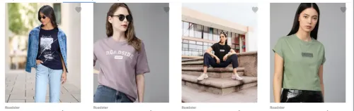 Image of Roadster Women T-Shirt starting @ ₹100