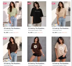 roadster women t-shirts up to 88% Discount 