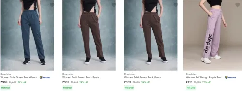 Image of Roadster Women Track Pants Minimum 70% Discount