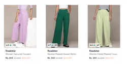 Roadster women trousers upto 80% off