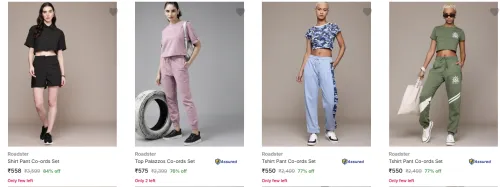 Image of Roadster Women's Co-Ords upto 84% Discount