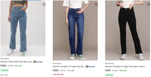 Image of Roadster Women's Jeans Minimum @ 76% Discount 