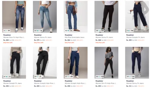 Image of Roadster women's Jeans starting @ ₹269