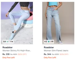 Roadster Womens Jeans Upto 85% Discount