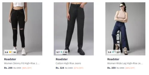 Image of Roadster Womens Jeans Upto 90% Discount
