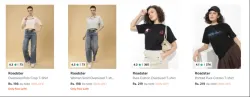 Roadster Womens Oversized tshirts Starting ₹198 