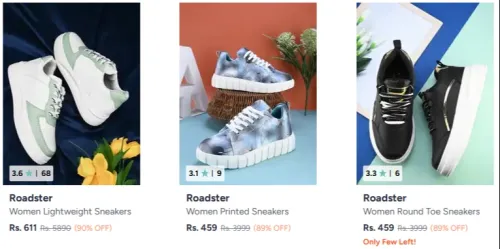 Image of Roadster WOMEN'S SNEAKERS UPTO 90% OFF