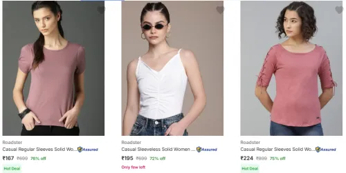 Image of Roadster Women's Top at Minimum 70% Discount