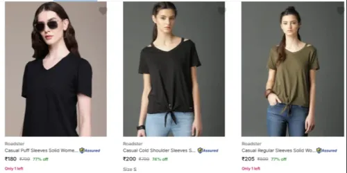 Image of Roadster Women's Top Starting @ ₹180