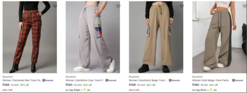 Image of Roadster Women's Track Pants upto 87% Discount