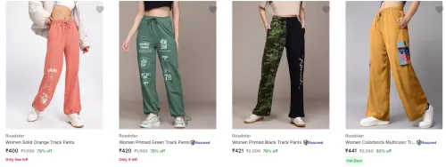 Image of Roadster Women's Track Pants upto 80% Discount