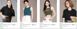 Roadster Women's T Shirts starting at ₹112