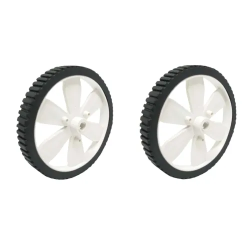 Image of Robocraze White BO Motor Wheel 71.6mm Diameter (Pack of 2)