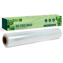 Robustt Bio Food Wrap Cling Film for Food Wrapping | 100 m ×12”(Pack of 1) | Keeps Food Fresh Eco-Friendly Transparent W
