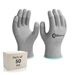 Robustt ESD Grey Safety gloves Pack of 50