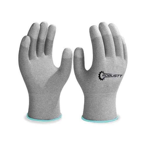 Image of Robustt ESD Grey Safety gloves | Pack of 1 | Carbon Fibre with Anti