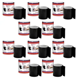 Robustt Flex Tape (Pack of 10) 10cm x 1.5m Rubberized Waterproof Tape for Leak Surfaces, Black Color