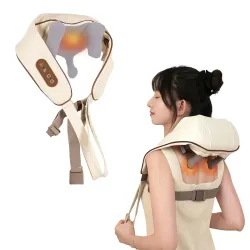 Robustt Neck and Back Massager with Heating Mode, Massager for Body Aches and Pains Relief, Electric Wearable 6D Cervica