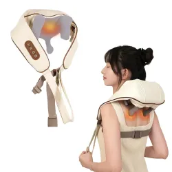 Robustt Neck and Back Massager with Heating Mode, Massager for Body Aches and Pains Relief, Electric Wearable 6D Cervical Neck Massage Machine for Deep Tissue Neck, Back, Waist and Legs - Be...