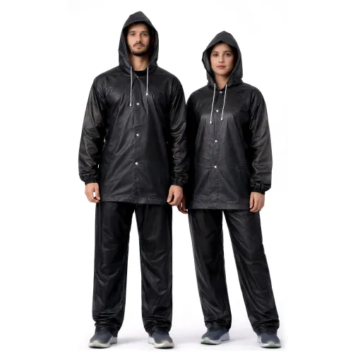 Image of ROBUSTT Unisex EVA Rainsuit Jacket & Pant Set (Pack of 1)| Black