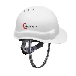 Robustt X Shree JEE Safety Helmet Executive Ratchet Type Adjustment, Protection for Outdoor Work Head Safety Hat with Sweat Band (White, Pack of 1)