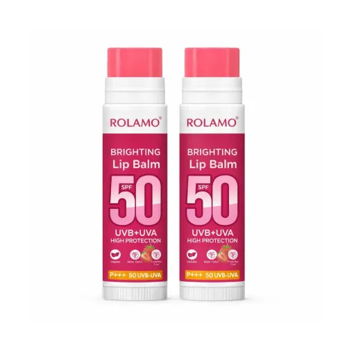 Image of ROLAMO Tinted Lip Balm with SPF 50 PA+++ | Brightening Lip Balm for Dark Lips | Kojic Acid & Niacinamide And Ceramide | 