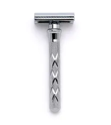 Rolason Brass Alloy Three Piece double edge safety razor for men (LG23C - Chrome), Men & Women