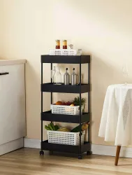 Rolling Storage Rack Kitchen Trolley Plastic
