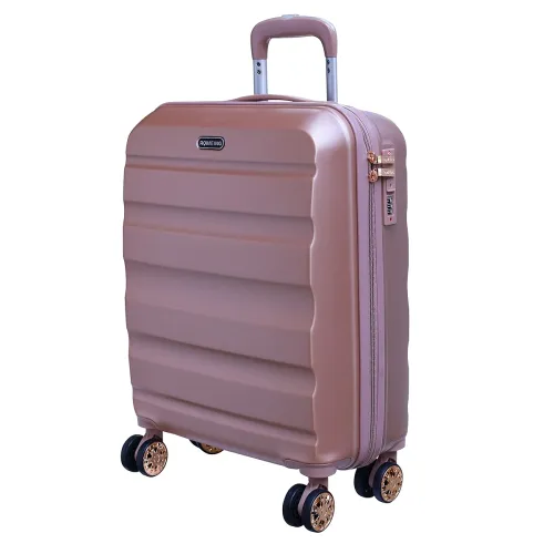 Image of ROMEING Venice 20 inch, Polycarbonate Luggage, Hard Sided, (Rose Gold 55 cms) Small Cabin Trolley Bag | 8 Spinner Smooth