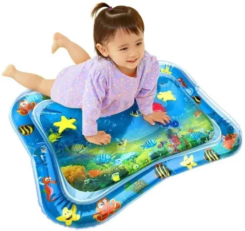 Image of romj Plastic Baby Play Mat (Blue, Pack of 2, Medium)